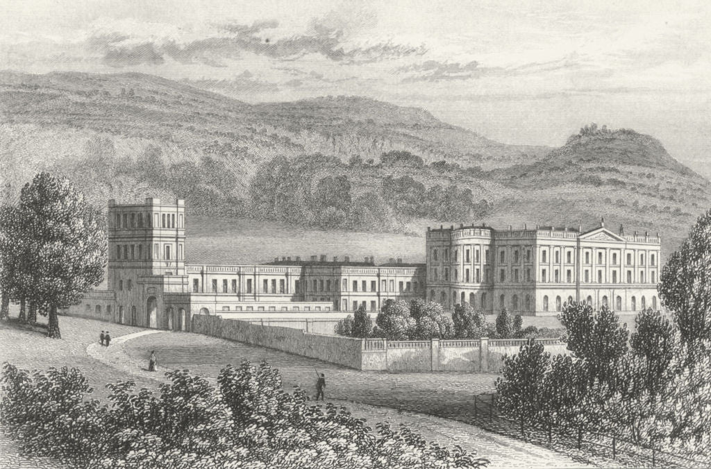 DERBYS. Chatsworth, Derbyshire Duke Devon. DUGDALE c1840 old antique print